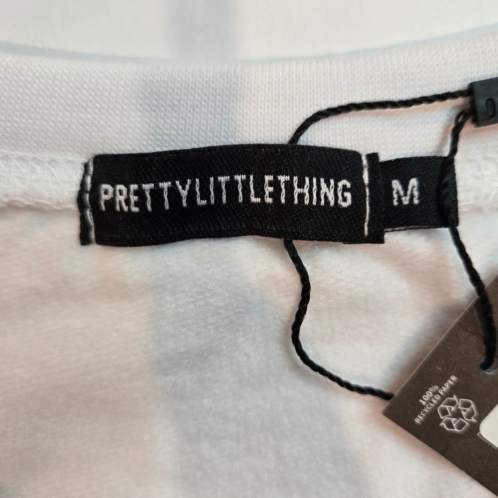 PrettyLittleThing White Colorado Mountains Oversized Sweatshirt Women's M - Picture 3 of 11